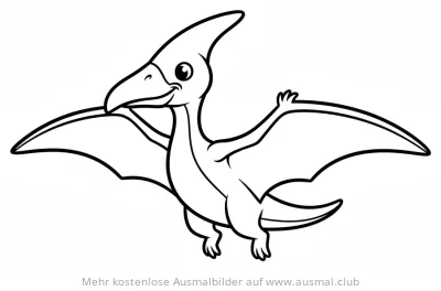 Freundlicher Pteranodon Ausmalbild