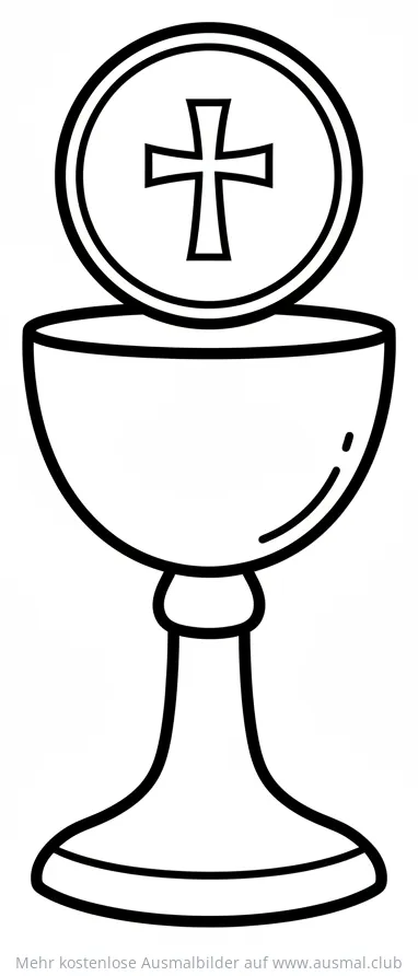 Kelch mit Hostie Ausmalbild