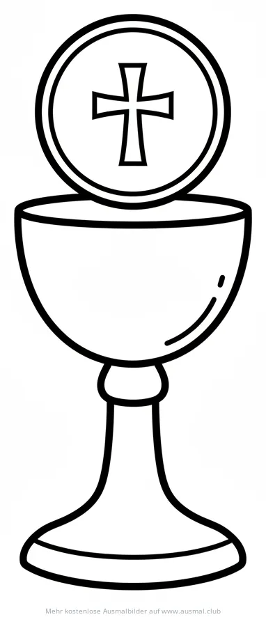 Kelch mit Hostie Ausmalbild