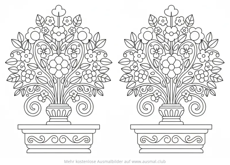 Blumenaltar Ausmalbild für Fronleichnam