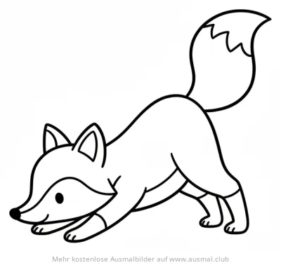 Fuchs in Yoga-Pose Ausmalbild