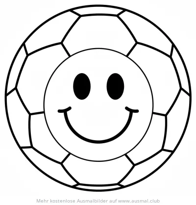 Fußball Smiley Ausmalbild