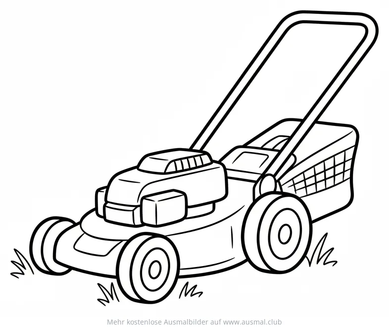 Rasenmäher Ausmalbild