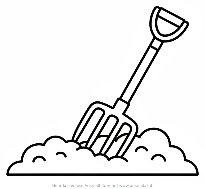 Gartengabel im Boden Ausmalbild