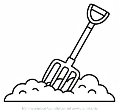 Gartengabel im Boden Ausmalbild