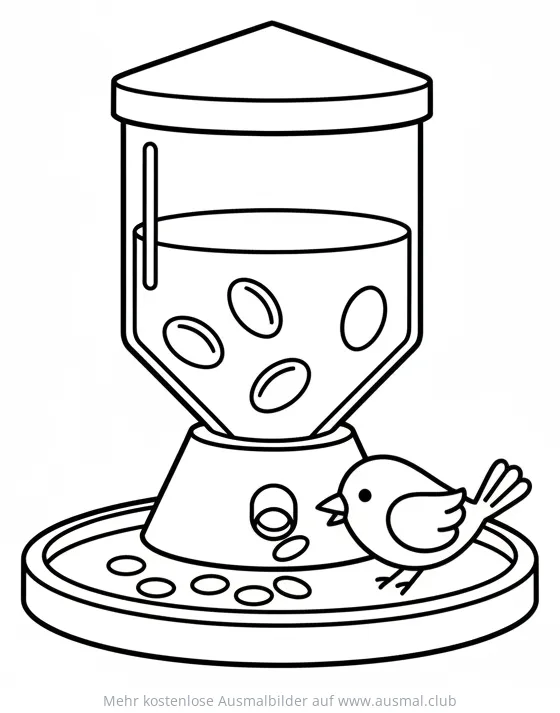 Saatspender Ausmalbild mit Vogel