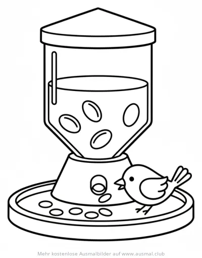 Saatspender Ausmalbild mit Vogel