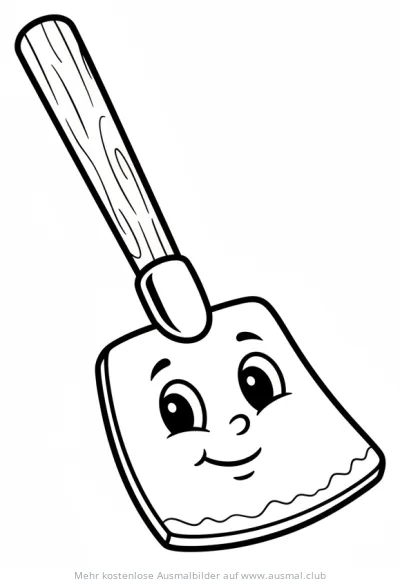 Freundliche Hacke Ausmalbild