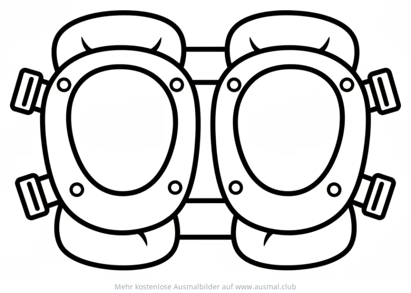 Knieschoner Ausmalbild für Gartenarbeit