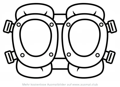 Knieschoner Ausmalbild für Gartenarbeit