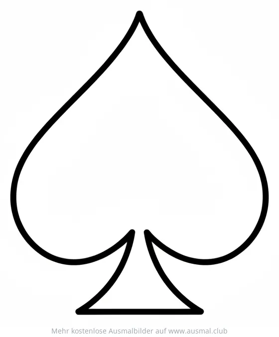 Pik Symbol Ausmalbild