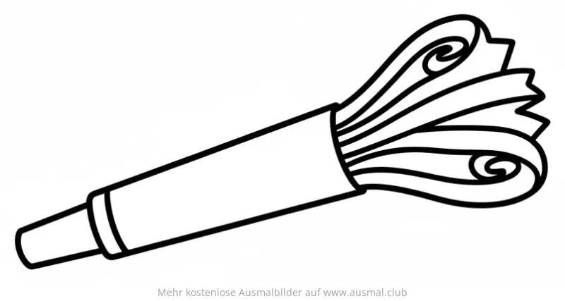 Geburtstag Tröte Ausmalbild