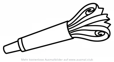 Geburtstag Tröte Ausmalbild