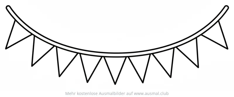 Wimpelkette Ausmalbild