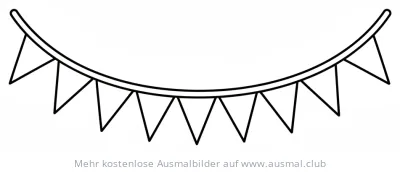 Wimpelkette Ausmalbild