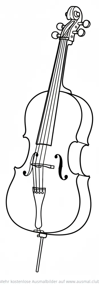 Cello Ausmalbild