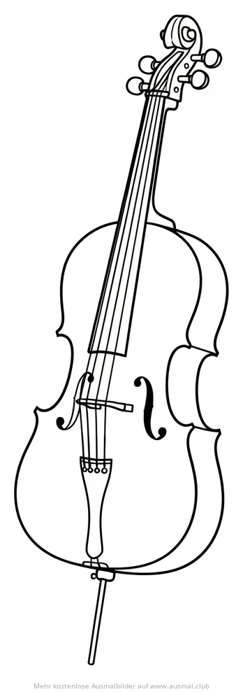 Cello Ausmalbild