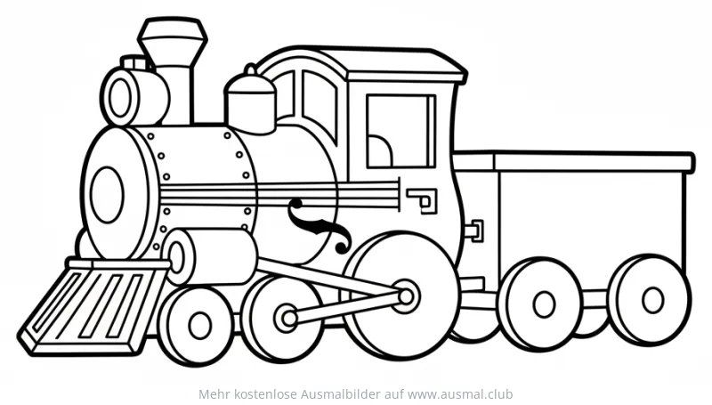 Detailliertes Zug Ausmalbild