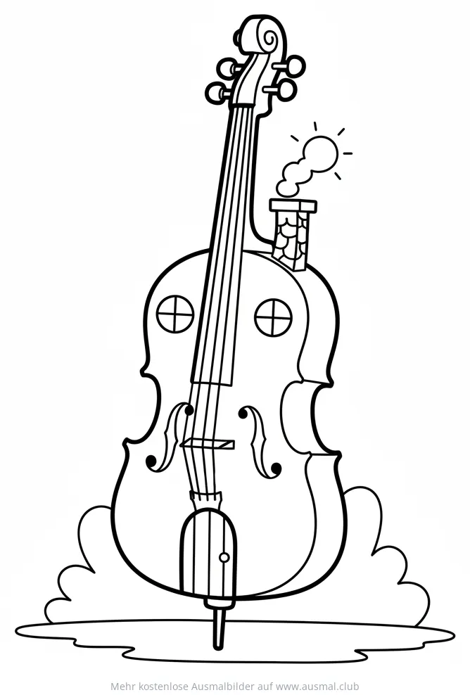 Geigenhaus Ausmalbild