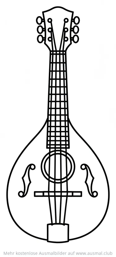 Mandoline Ausmalbild