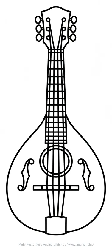 Mandoline Ausmalbild