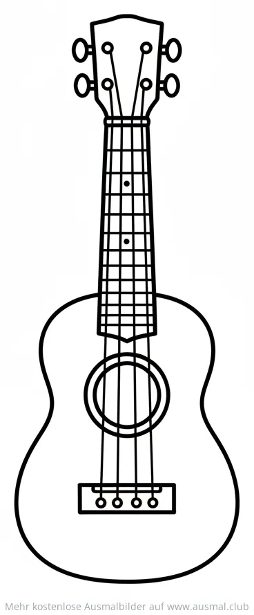 Ukulele Ausmalbild