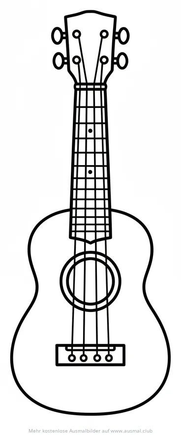 Ukulele Ausmalbild