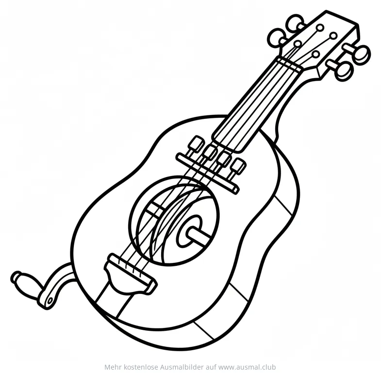 Drehleier Ausmalbild