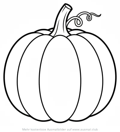 Kürbis Ausmalbild mit Ranke