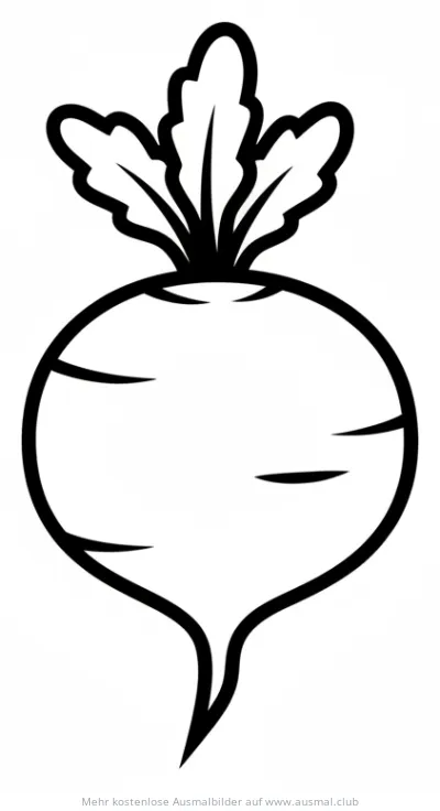 Radieschen Ausmalbild