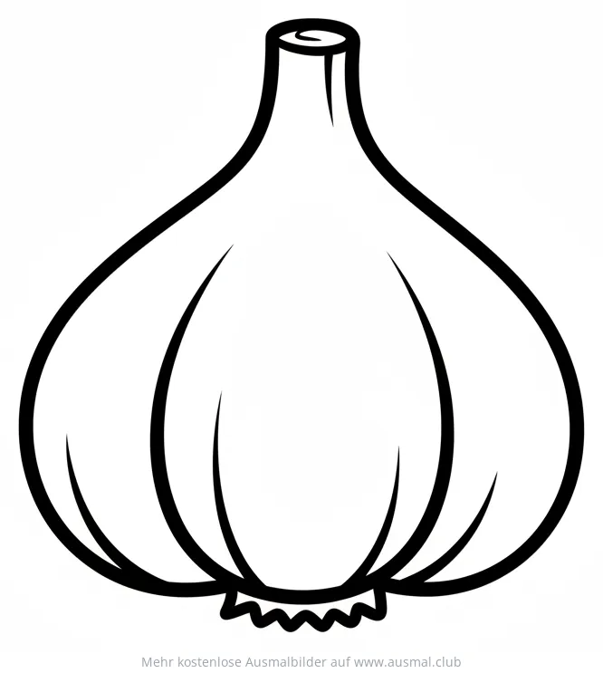 Knoblauch Ausmalbild