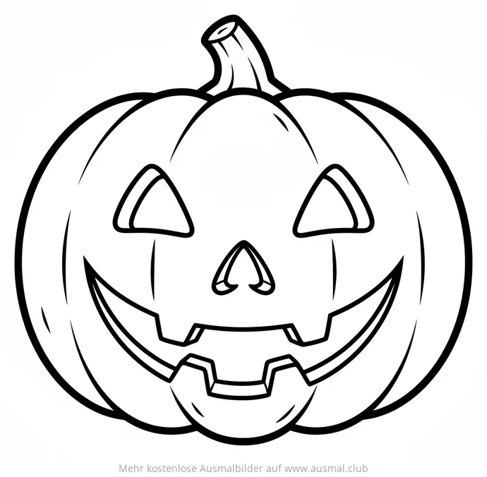 Kürbis mit Gesicht Ausmalbild