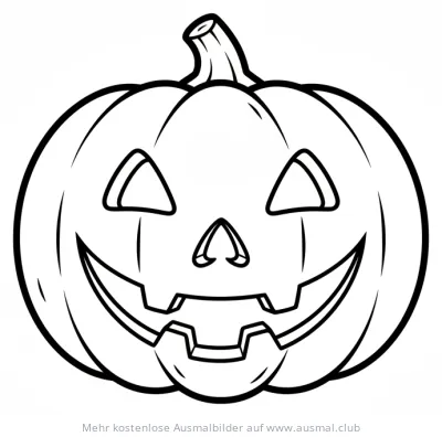 Kürbis mit Gesicht Ausmalbild