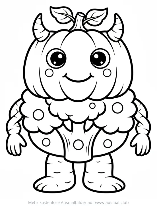 Gemüse Monster Ausmalbild