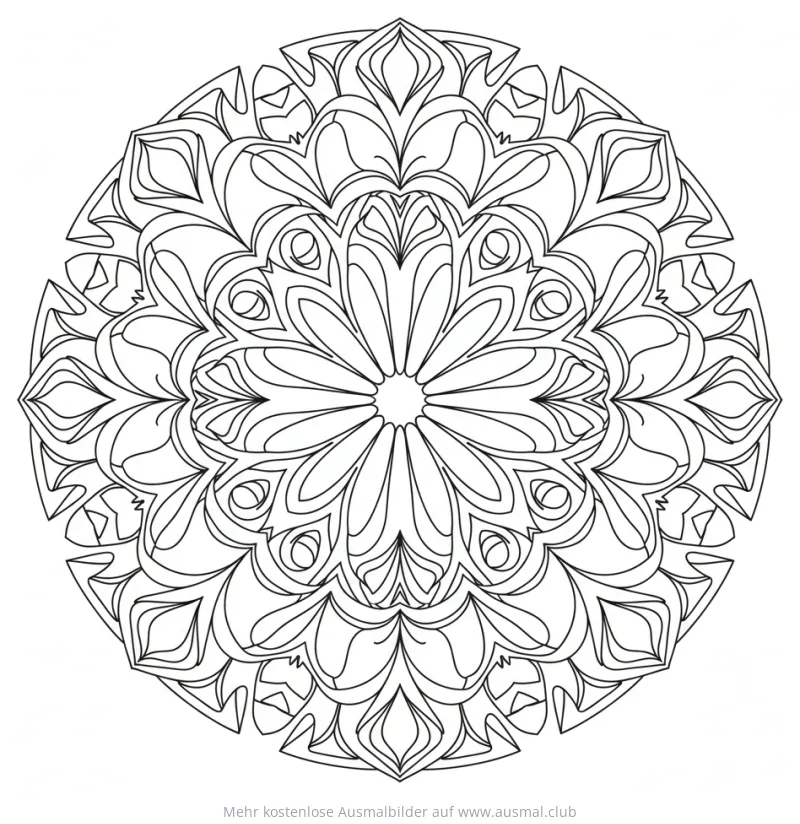 Kreise Mandala Ausmalbild