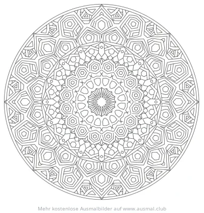 Hexagon Mosaik Ausmalbild