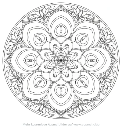 Linsen Mandala Ausmalbild