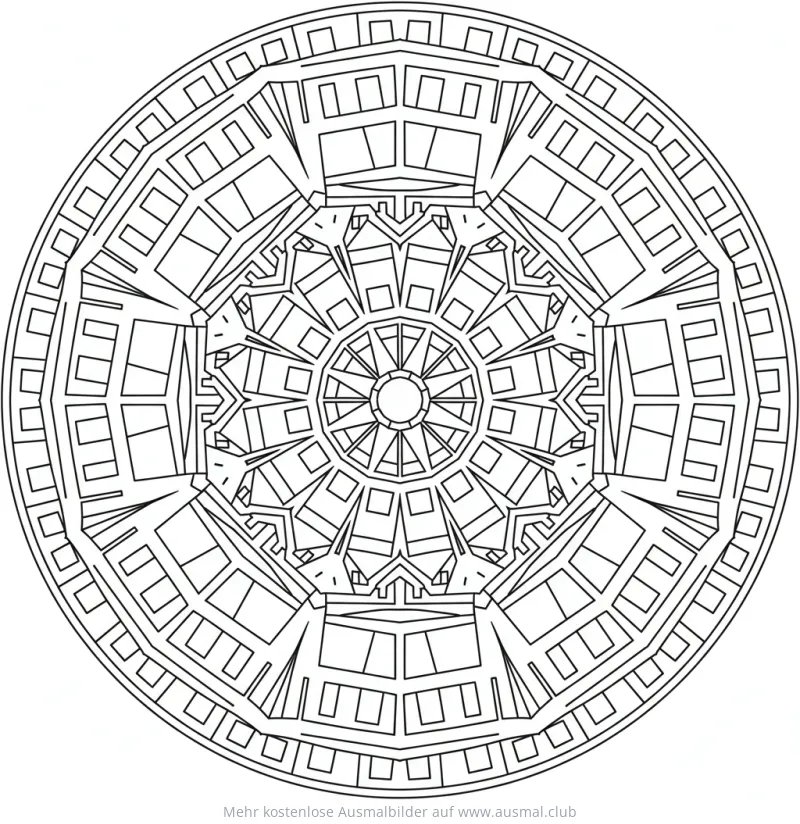 Oktagone Geometrisches Muster Ausmalbild