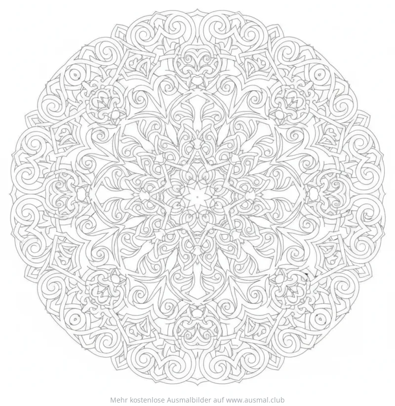 Keltische Knoten Mandala Ausmalbild