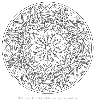 Blume Geometrisch Ausmalbild