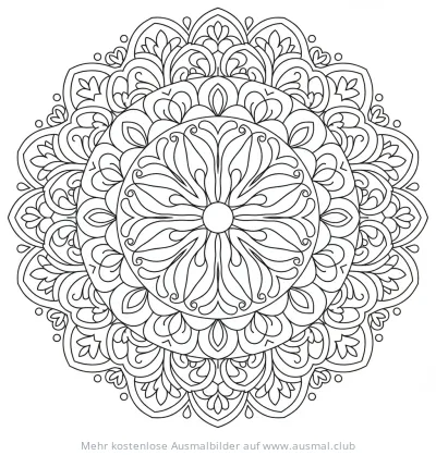 Sonnenstrahlen Mandala Ausmalbild