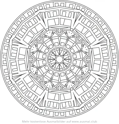 Oktagon Mandala Ausmalbild
