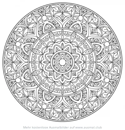 Escher-inspiriertes geometrisches Muster Ausmalbild