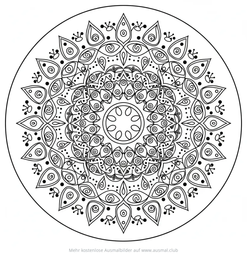 Augen Mandala Ausmalbild