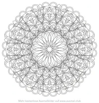Kreisbogen Mandala Ausmalbild