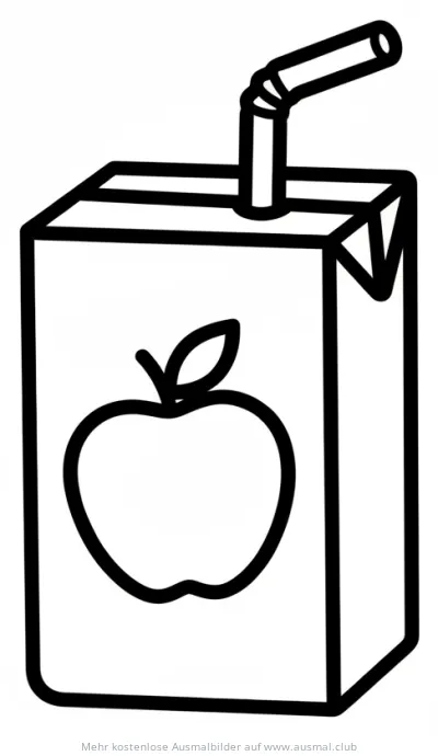 Apfelsaft Packung Ausmalbild