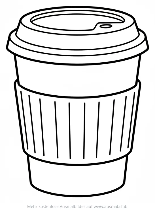 Pappbecher Kaffee Ausmalbild