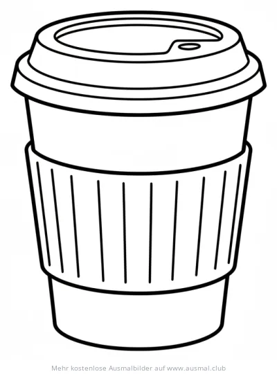 Pappbecher Kaffee Ausmalbild