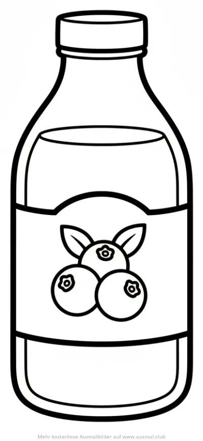 Blaubeersaft Flasche Ausmalbild