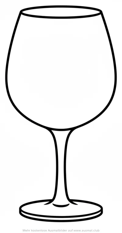Rotwein Glas Ausmalbild
